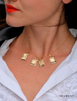 Złota zawieszka znak zodiaku Waga ZA 5412A. Zawieszka została wykonana ze złota próby 585. Zawieszka będzie pięknym prezentem dla bliskiej osoby spod znaku wagi (2).JPG